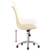 vidaXL Chaises pivotantes &agrave; manger lot de 4 Cr&egrave;me Tissu