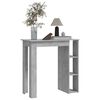 vidaXL Table de bar avec &eacute;tag&egrave;re Gris b&eacute;ton Bois d'ing&eacute;nierie