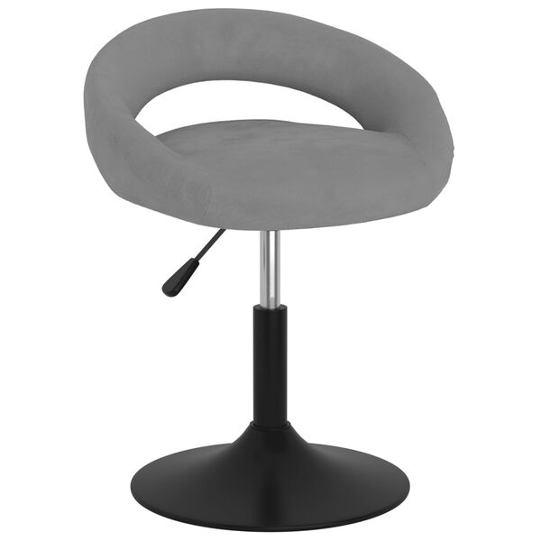 vidaXL Chaises pivotantes &agrave; manger lot de 2 Gris clair Velours