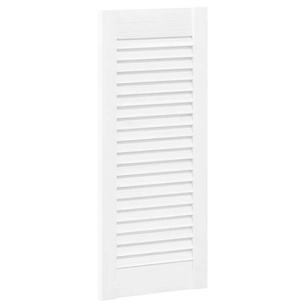 vidaXL Porte d'armoire &agrave; persiennes blanc 69x29,5 cm