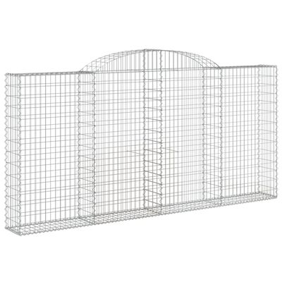 vidaXL Paniers à gabions arqués 11 pcs 300x30x140/160 cm fer galvanisé