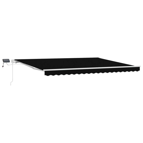 vidaXL Auvent R&eacute;tractable Noir 450 &times; 300 cm Tissu et acier