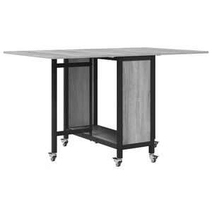 vidaXL Table &agrave; manger pliante avec roulettes 130 x 80 x 76,5 cm