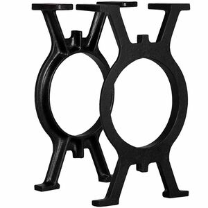 vidaXL Pied de banc 2 pcs Cadre en O Fonte