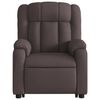 vidaXL Fauteuil inclinable de massage &eacute;lectrique Marron fonc&eacute; Tissu