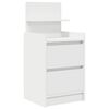 vidaXL Tables de chevet avec 2 tiroirs 2 pcs blanc 38x34x80 cm