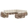 vidaXL Ensemble de canap&eacute; de jardin 13 pcs Beige et blanc cr&egrave;me