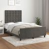 vidaXL Cadre de lit sans matelas gris fonc&eacute; 120x200 cm velours