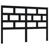 vidaXL T&ecirc;te de lit Noir 166x4x100 cm Bois massif de pin