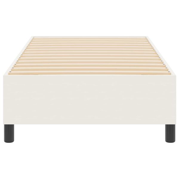 vidaXL Cadre de lit plateforme Cr&egrave;me 100 x 200 cm tissu