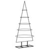 vidaXL Arbre de No&euml;l en m&eacute;tal pour d&eacute;coration noir 125 cm