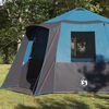 vidaXL Tente Cabane avec toit Bleu et gris 405 x 405 x 273 cm