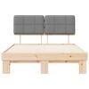 vidaXL Cadre de lit avec t&ecirc;te de lit rembourr&eacute;e Gris clair