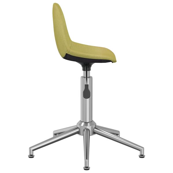 vidaXL Chaise pivotante de bureau Vert Tissu