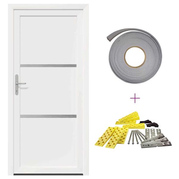 vidaXL Porte Frontale Blanc 98 x 200 cm PVC