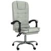 vidaXL Fauteuil de massage inclinable de bureau Gris clair Velours