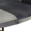 vidaXL Chaise &agrave; bascule et repose-pieds Gris Cuir v&eacute;ritable et toile