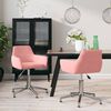 vidaXL Chaises pivotantes &agrave; manger lot de 2 Rose Velours