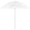 vidaXL Parasol de plage Hawaii blanc 240 cm