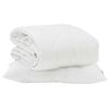 vidaXL Duvet d'&eacute;t&eacute; simple avec oreiller 2 pcs Blanc Microfibre