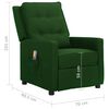 vidaXL Fauteuil de massage Vert fonc&eacute; Tissu