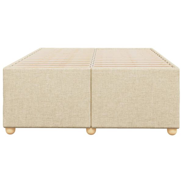 vidaXL Cadre de lit sans matelas cr&egrave;me 120x190 cm tissu