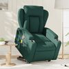 vidaXL Fauteuil inclinable de massage Vert fonc&eacute; Tissu