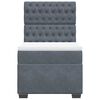 vidaXL Sommier &agrave; lattes de lit et matelas Gris fonc&eacute; 80x200 cm Velours