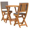 vidaXL Ensemble bistrot 3 pcs Huile Naturelle Bois d'Acacia Massif