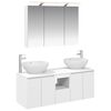 vidaXL Ensemble d'armoire de salle de bain 4 pcs Blanc