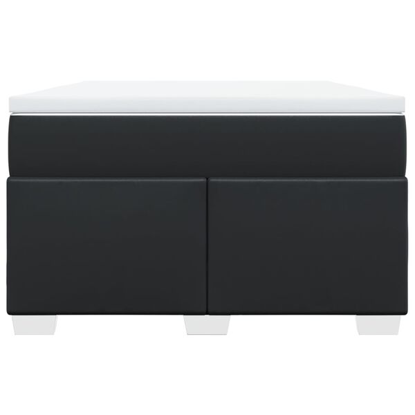 vidaXL Sommier &agrave; lattes de lit matelas Noir 120x200 cm Similicuir