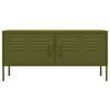 vidaXL Meuble TV Vert olive 105x35x50 cm Acier