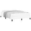 vidaXL Cadre de lit avec matelas Blanc pur 140 x 190 cm tissu