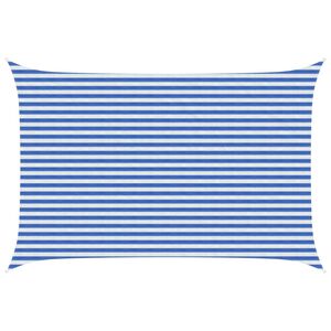 vidaXL Voile d'ombre Bleu et Blanc 3 x 4 m HDPE