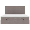 VidaXL Cadre de lit ottoman avec matelas taupe 200x200cm tissu