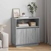 vidaXL Buffet LED Gris Sonoma 71 x 34,5 x 75 cm Bois d'ingénierie