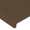 vidaXL T&ecirc;tes de lit 2 pcs Marron Fonc&eacute; 90x5x78/88 cm Tissu