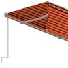 vidaXL Auvent r&eacute;tractable automatique avec store 3x2,5 m Orange marron