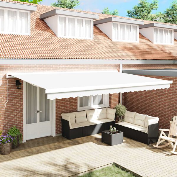 vidaXL Toile de rechange pour auvent Blanc 480 x 295 cm Polyester