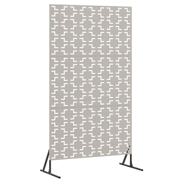 vidaXL &Eacute;cran de confidentialit&eacute; Gris 100 x 50 x 180 cm Acier patin&eacute;