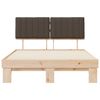 vidaXL Cadre de lit avec tête de lit rembourrée Taupe 135 x 190 cm
