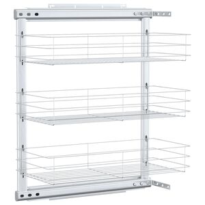 vidaXL Panier &agrave; 3 niveaux m&eacute;tallique de cuisine 47x25x56 cm