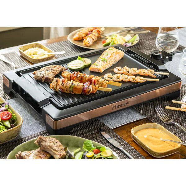 Bestron Gril barbecue de table ABBQ2000CO 2000 W Cuivre