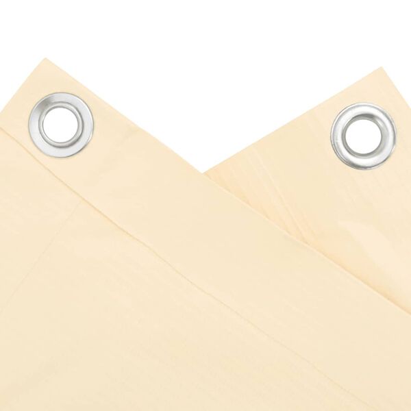 vidaXL &Eacute;cran d'intimit&eacute; de balcon cr&egrave;me 600x120 cm PVC