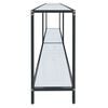 vidaXL Table console Blanc 200x35x75,5 cm Verre trempé