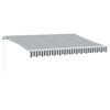 vidaXL Auvent manuel r&eacute;tractable anthracite et blanc 350x250 cm