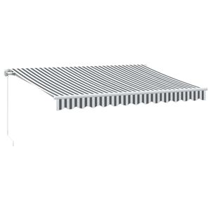 vidaXL Auvent manuel r&eacute;tractable anthracite et blanc 350x250 cm