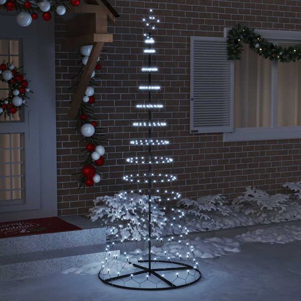 vidaXL Arbre de Noël LED Blanc froid 100 x 100 x 250 cm Métal