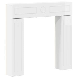 vidaXL Cadre de chemin&eacute;e Blanc brillant 102 x 18 x 100,5 cm