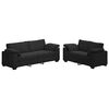 vidaXL Ensemble canap&eacute; 2 pcs avec coussins velours noir